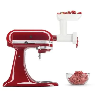 Combo Batidora Artisan 4.7 L Empire Red + Aditamento Molino de Carne KitchenAid