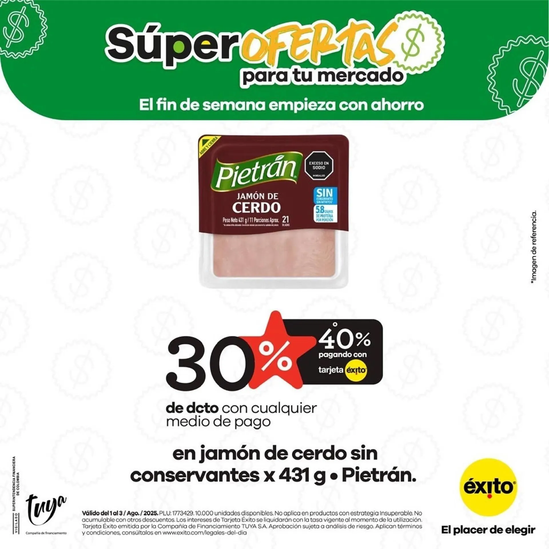 Catalogo de Catálogo Éxito 1 de agosto al 3 de agosto 2025 - Pag 1