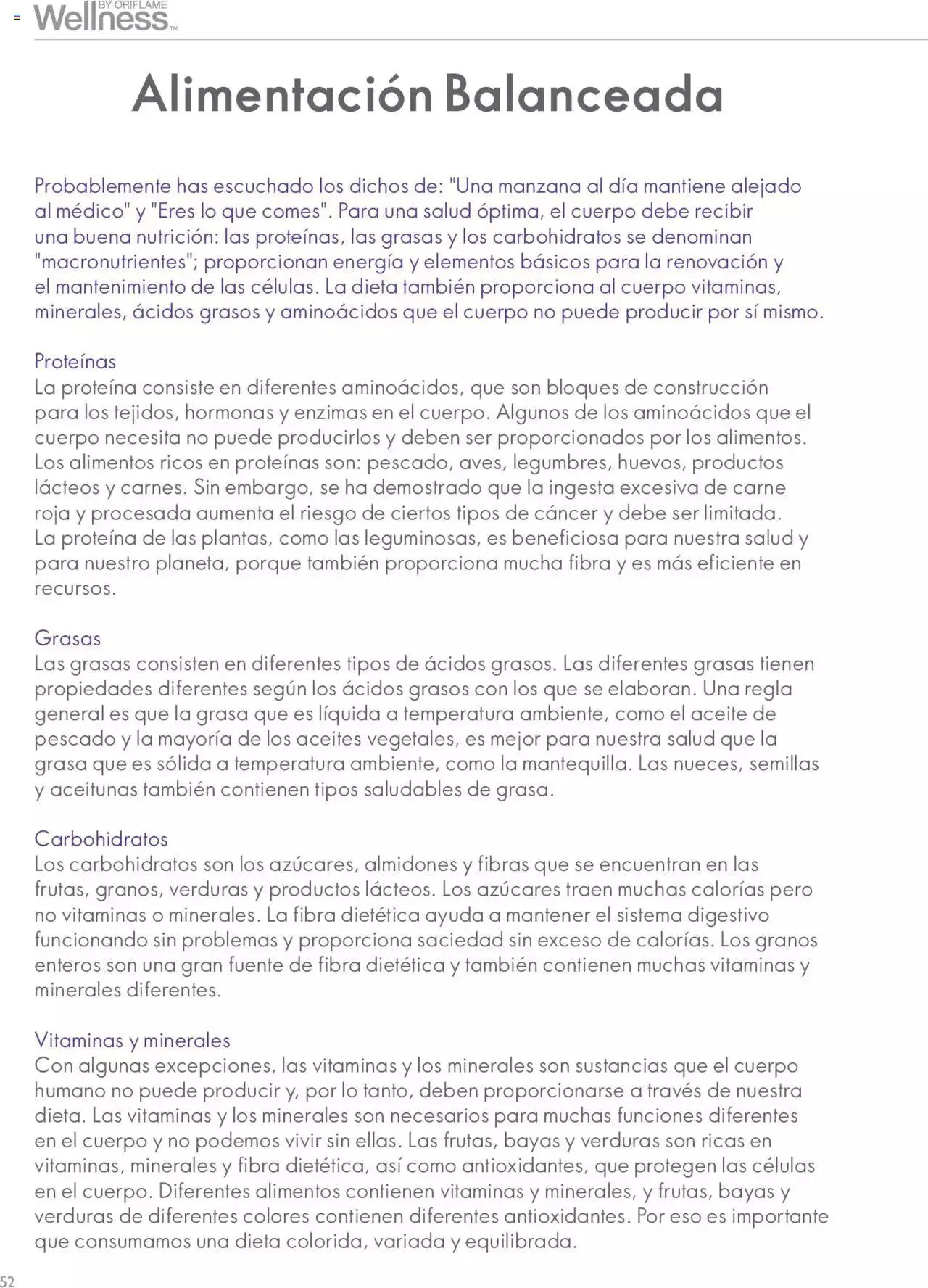Catalogo de Oriflame - Guía de Producto Wellness 1 de junio al 31 de diciembre 2024 - Pag 52