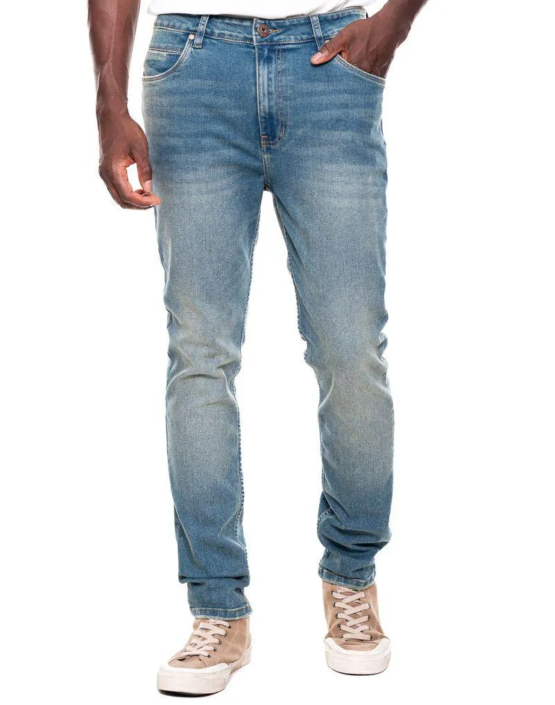 Skinny Fit Jeans Medium Waist Con Cortes Decorativos