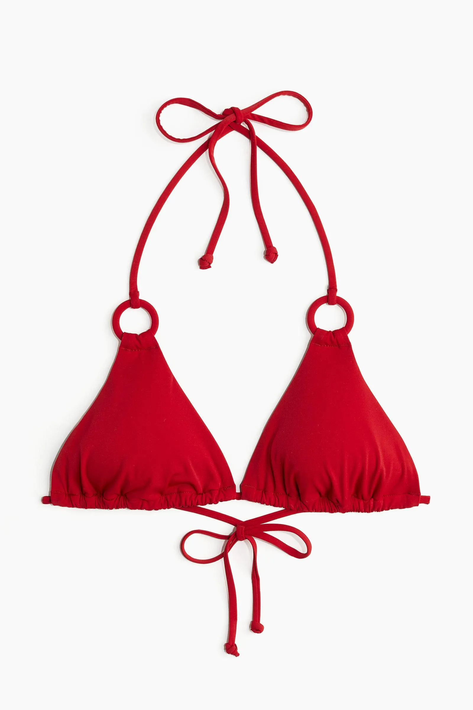 Top de bikini triangular con relleno