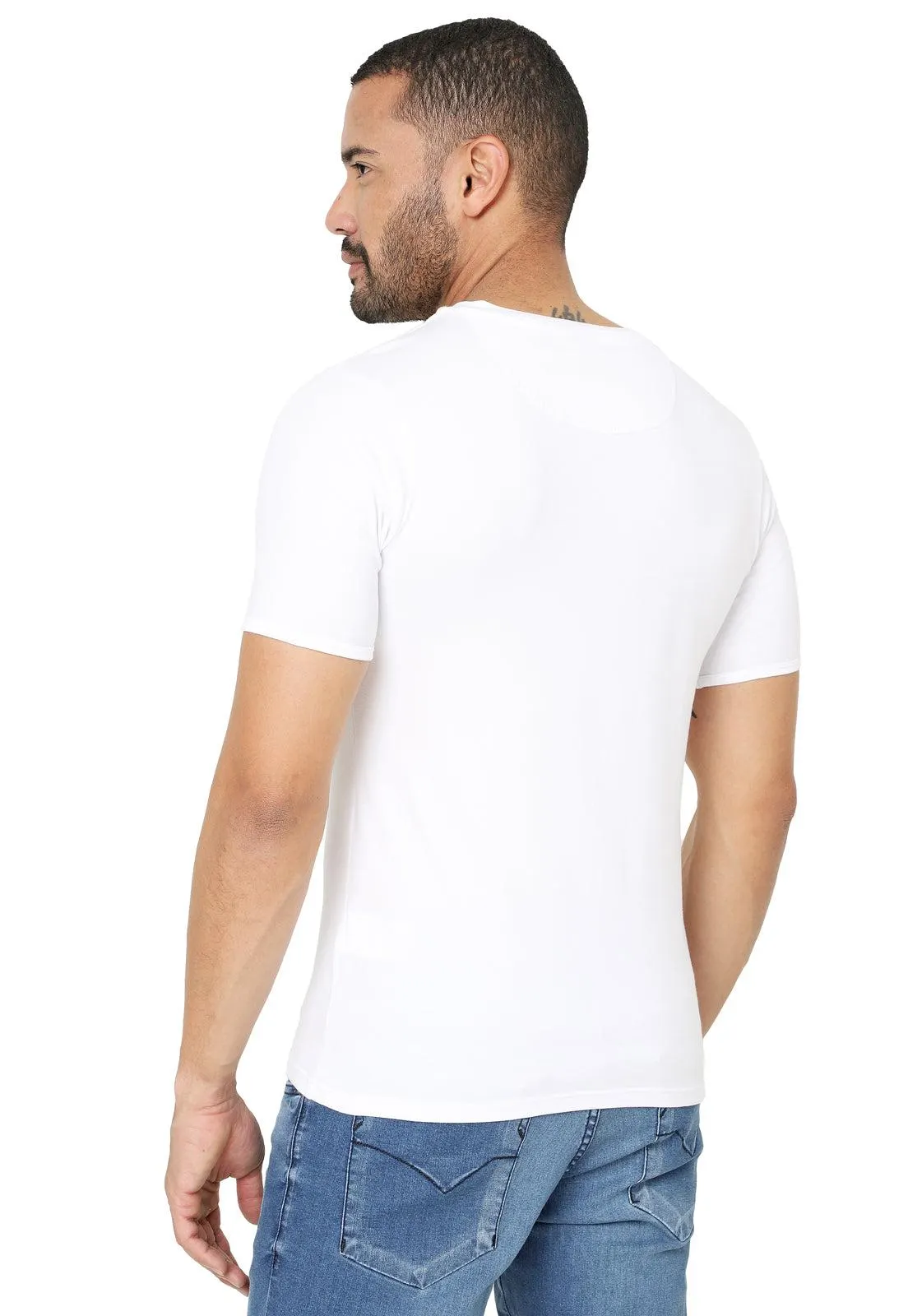 Camiseta Básica Para Hombre Lec Lee Blanco
