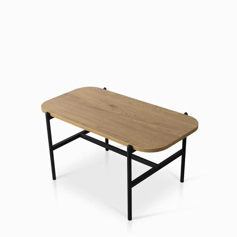 Mesa de centro oval m.claro 40x80x40