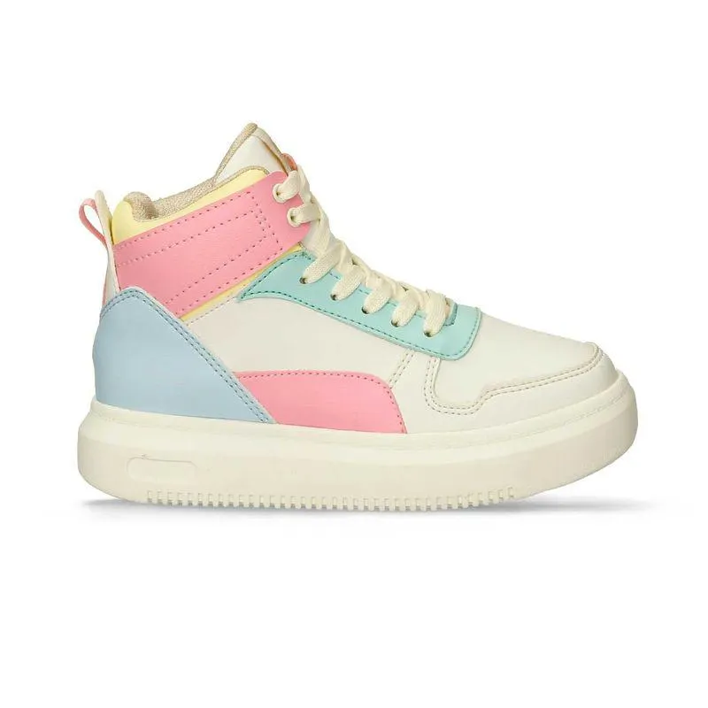 Botas Blanco-Multicolor Bubblegummers Pollita Niña