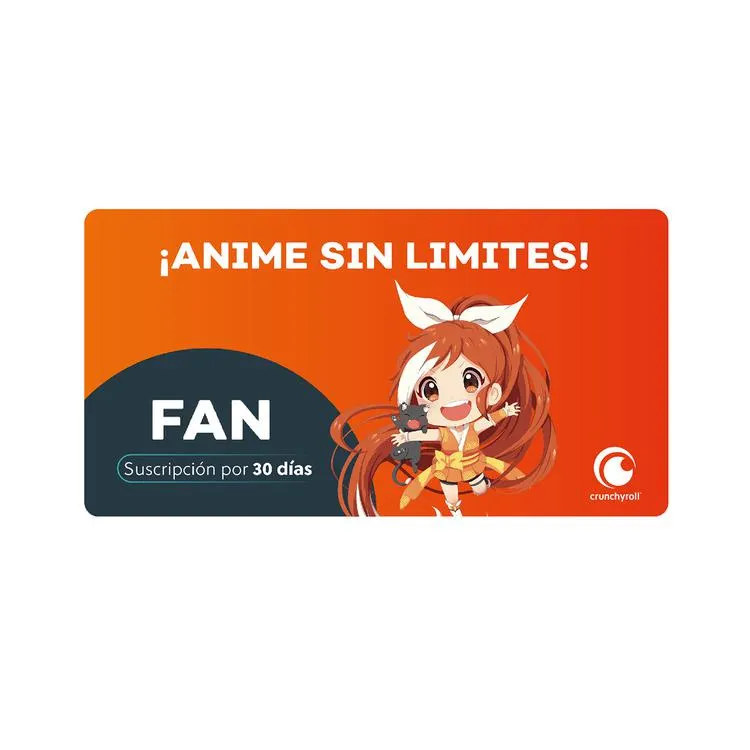 PIN Virtual Crunchyroll Fan 1 Mes