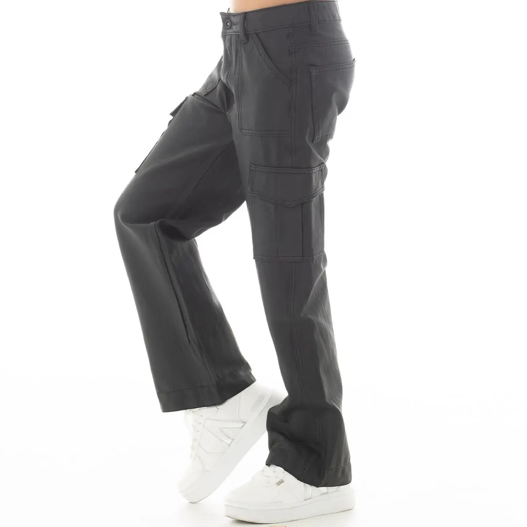 BLACK CARGO PANTS