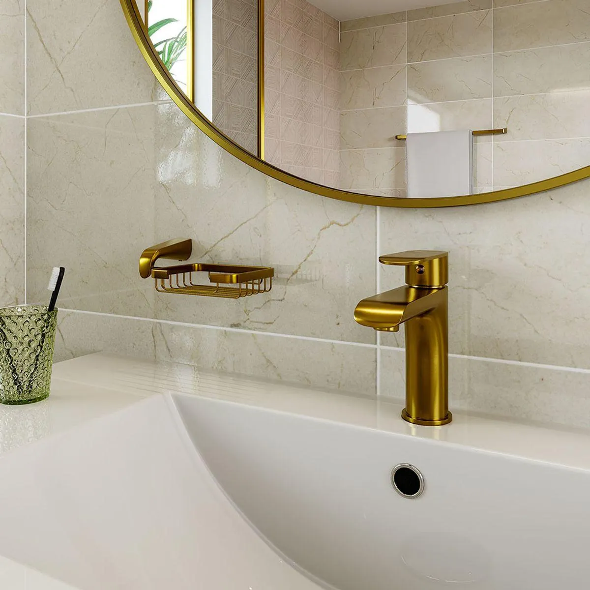 Grifería monocontrol lavamanos baja edge cepillado