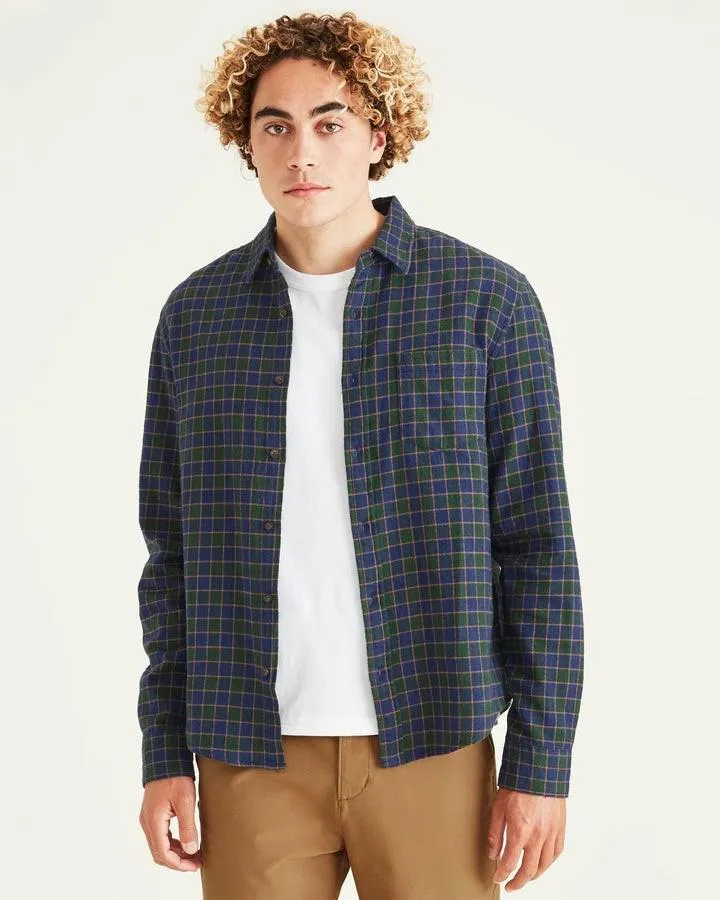 Camisas Dockers One Pocket Shirt,Regular Fit Hombre Verde | OFWZR5438