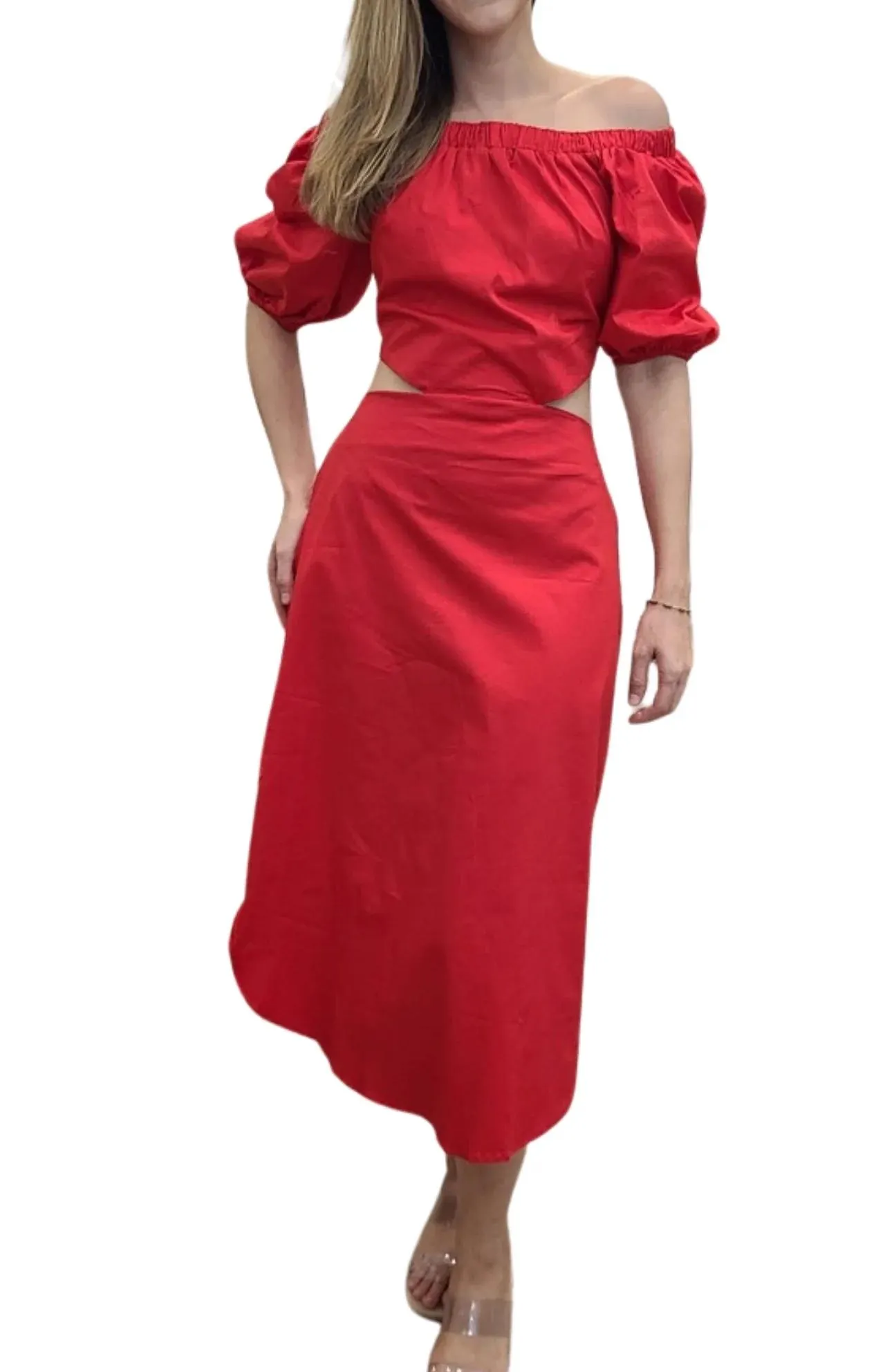 Vestido Campesino Abertura En Cintura