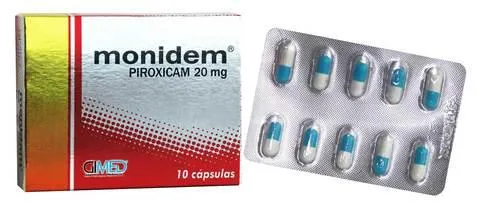 Monidem (piroxicam) 20 Mg Caja X 10 Capsulas