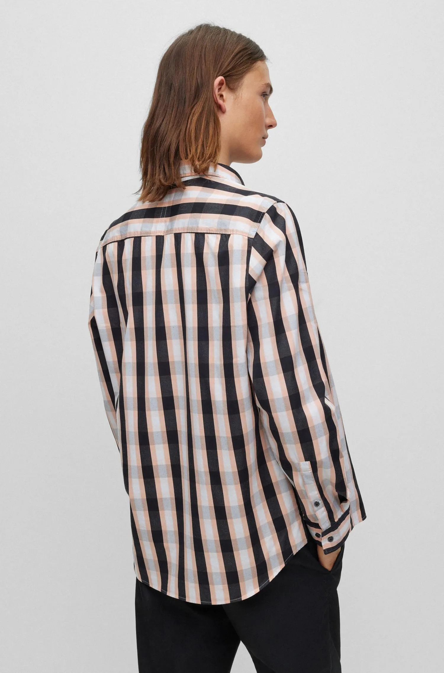 Camisa Relaxed Fit A Cuadros De Algodón Hombre