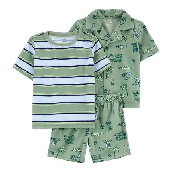 Set Pijama 3 Piezas Verde Niños - Carter's