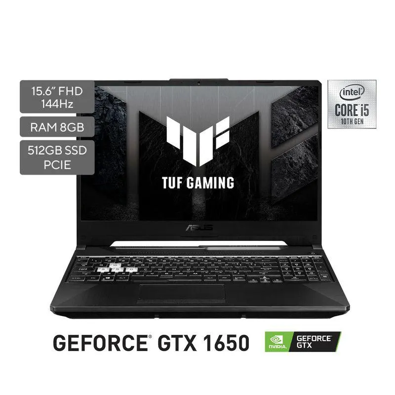 Computador Portátil Asus TUF Gaming F15 FX506LHB-HN323W Intel Ci5 H 8GB 512GB SSD 15,6" Negro