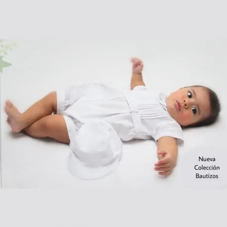CONJUNTO BAUTIZO NIÑO REF 994 BLANCO