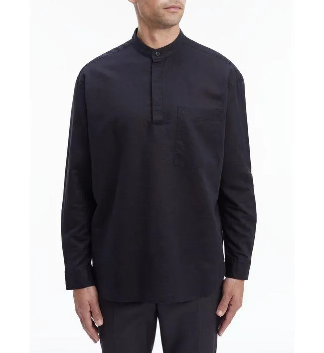 Camisa Negra Slim Fit Esencial Para Hombre