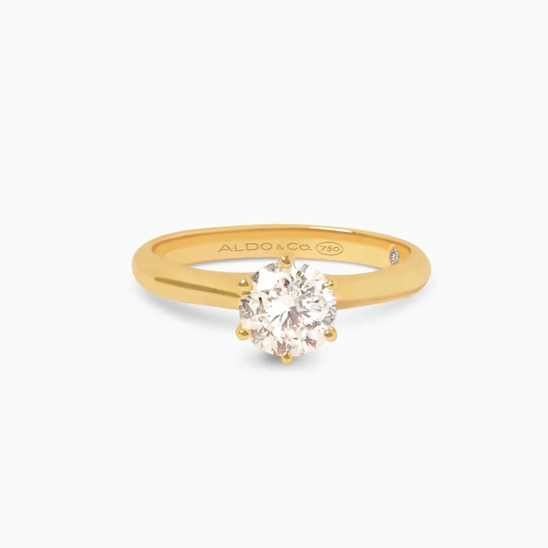 Anillo de Compromiso en oro amarillo de 18K