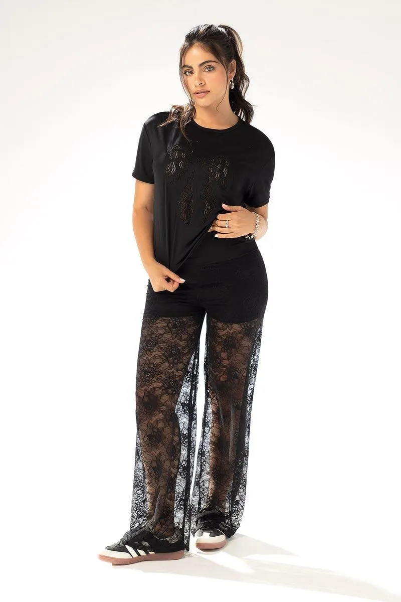 PANTALON BOTA AMPLIA Negro