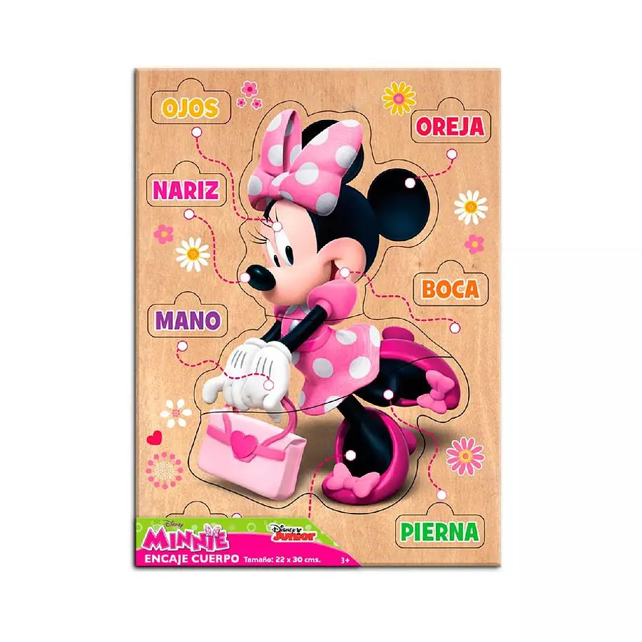 Juego De Encaje Cuerpo 7 Botones Minnie Mouse