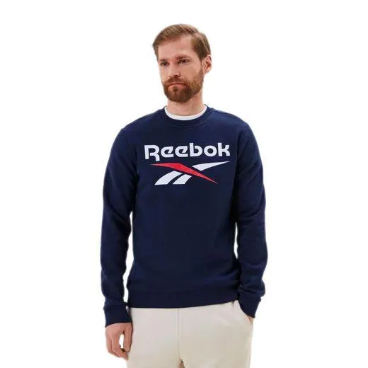 Buzo Hombre Reebok Id Fleece Stacked Logo Crew Sweatshirt