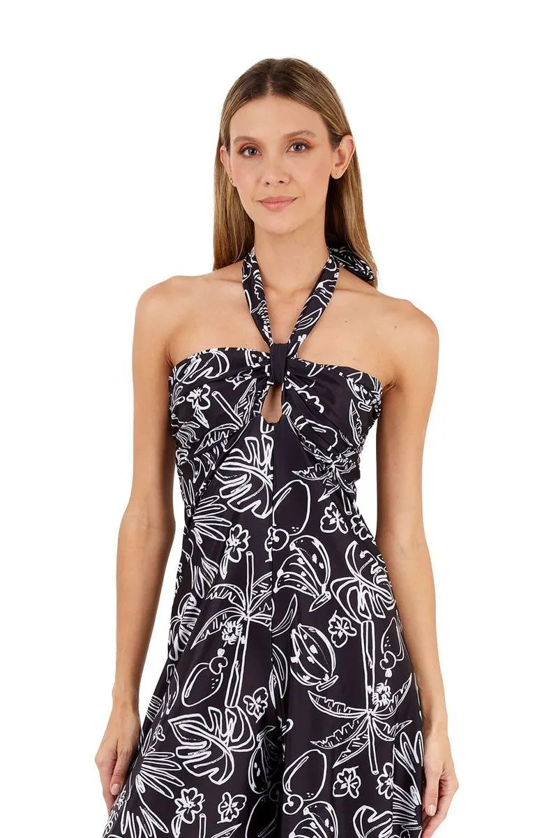 Enterizo Largo Estampado Negro para mujer May