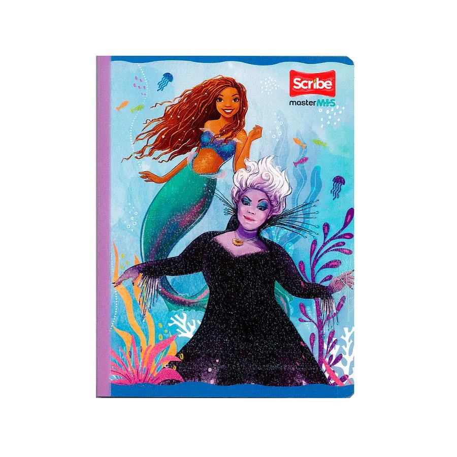 Cuaderno Cosido Sirenita 100 Hojas Cuadros