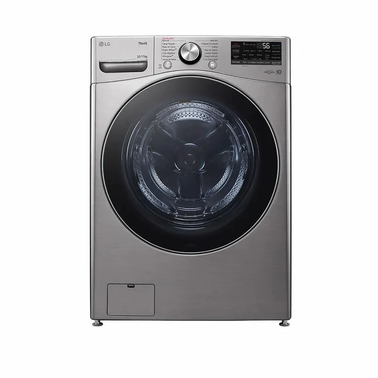 Lavadora/Secadora LG Carga Frontal 20KG WD20VV2S6R Plateado
