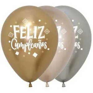 GLOBO CUADRADOS CUMPLEAÑOS SURTIDO REFLEX SEMPERTEX