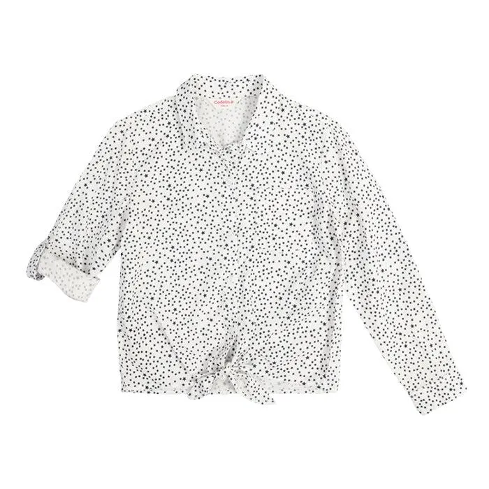 Blusa Elsa miniprint manga larga para niña