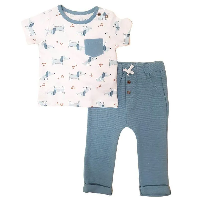Conjunto Camisa Pantalón Bebé Niño Talla 12M