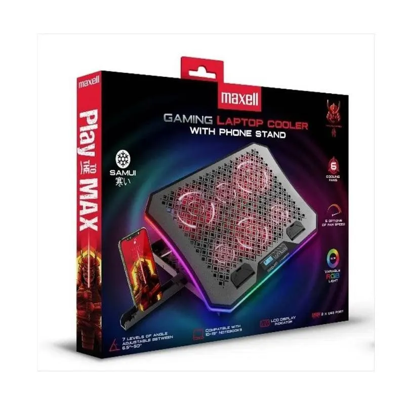 Base Refrigerante Maxell Gaming 6 Ventiladores Rgb