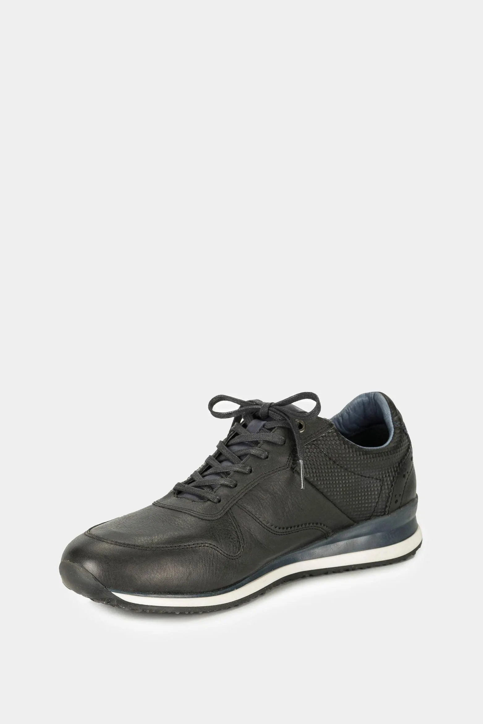 Tenis casual Cooper de cuero vintage Negro