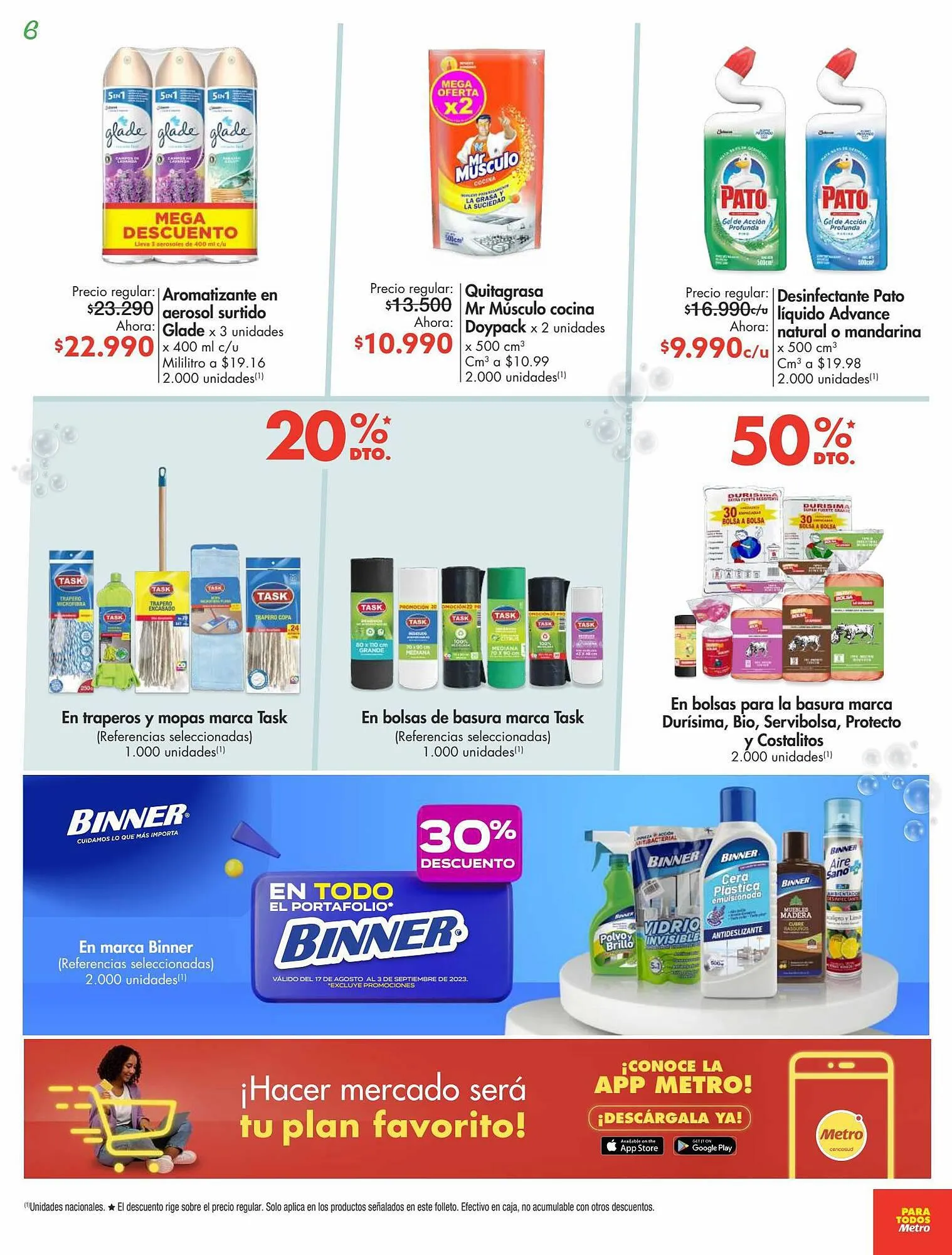 Catalogo de Catálogo Metro 17 de agosto al 3 de septiembre 2023 - Pag 6