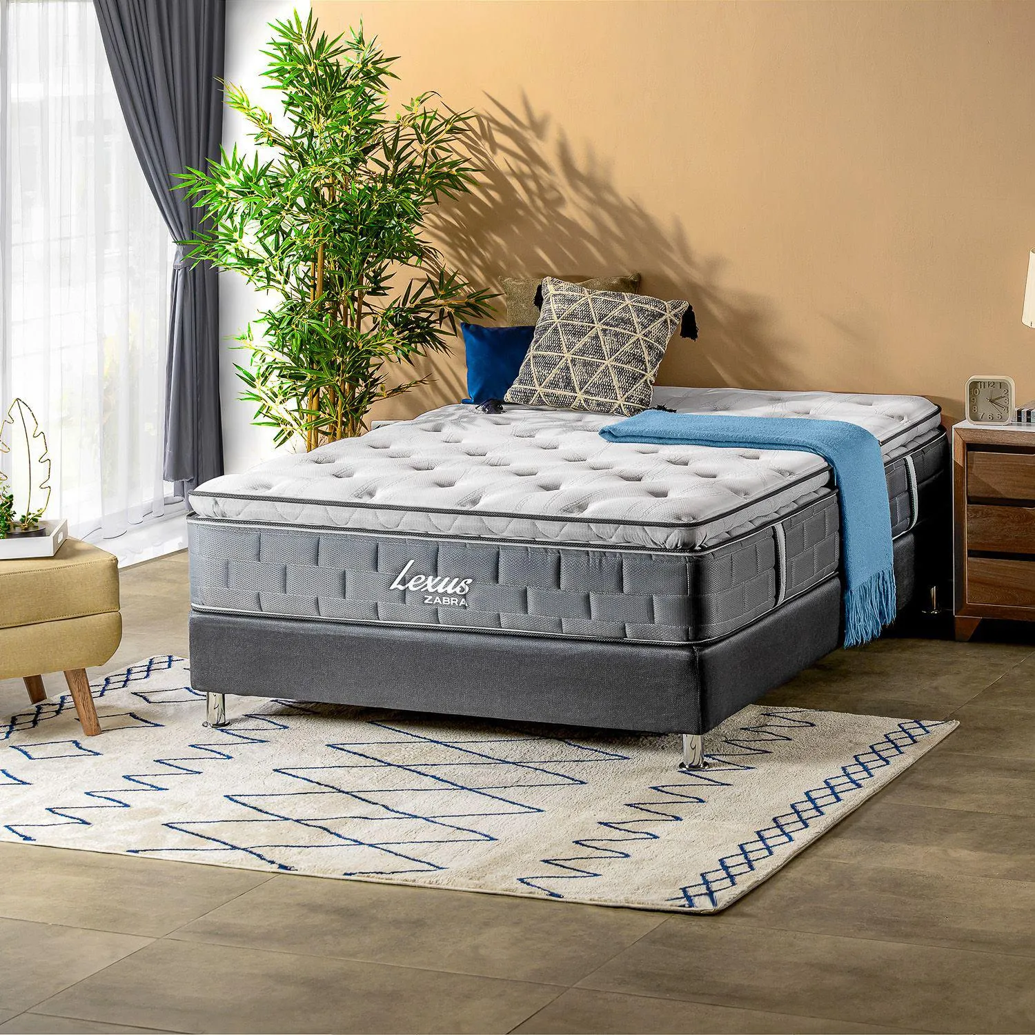 Colchón Lexus, King, Ortopédico Zabra, 15 Años de Garantía