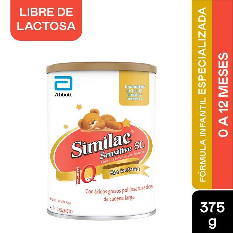 Formula Infantil Similac Sin Lactosa Lata X 375 Gr