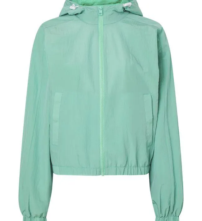 Saco Con Gorro Y Cierre Calvin Klein Mujer Verde