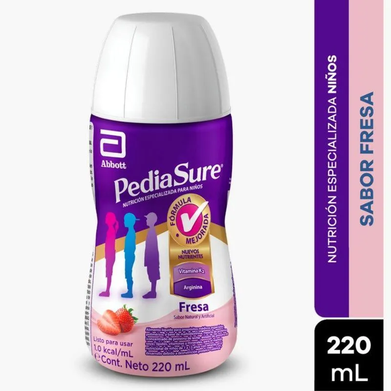 Pediasure Liquido Fresa Botella X 220 Ml