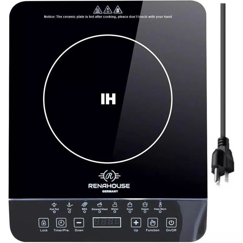 Estufa Eléctrica Inducción 1 Puesto Táctil 9 Niveles 1000W