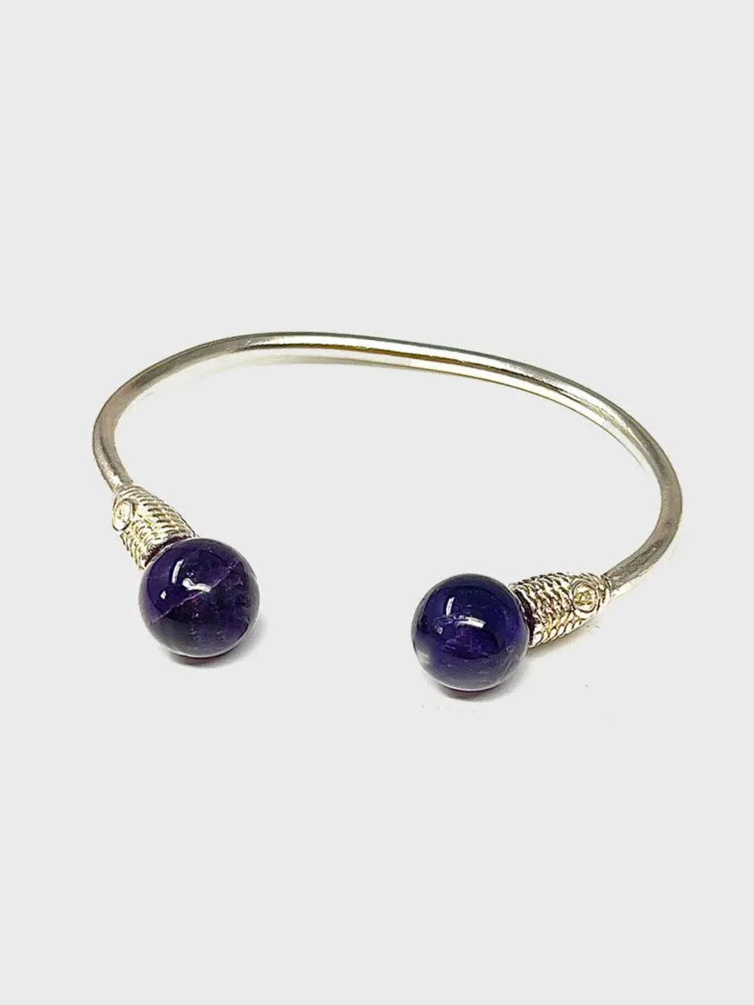 Pulsera Cono amatista plata