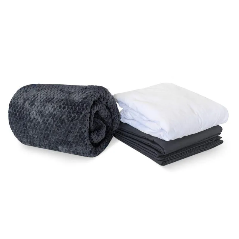 Combo Lencería Cobija Coralina Gris + JGO Sabanas Happy Colors + Protector Impermeable Damasco