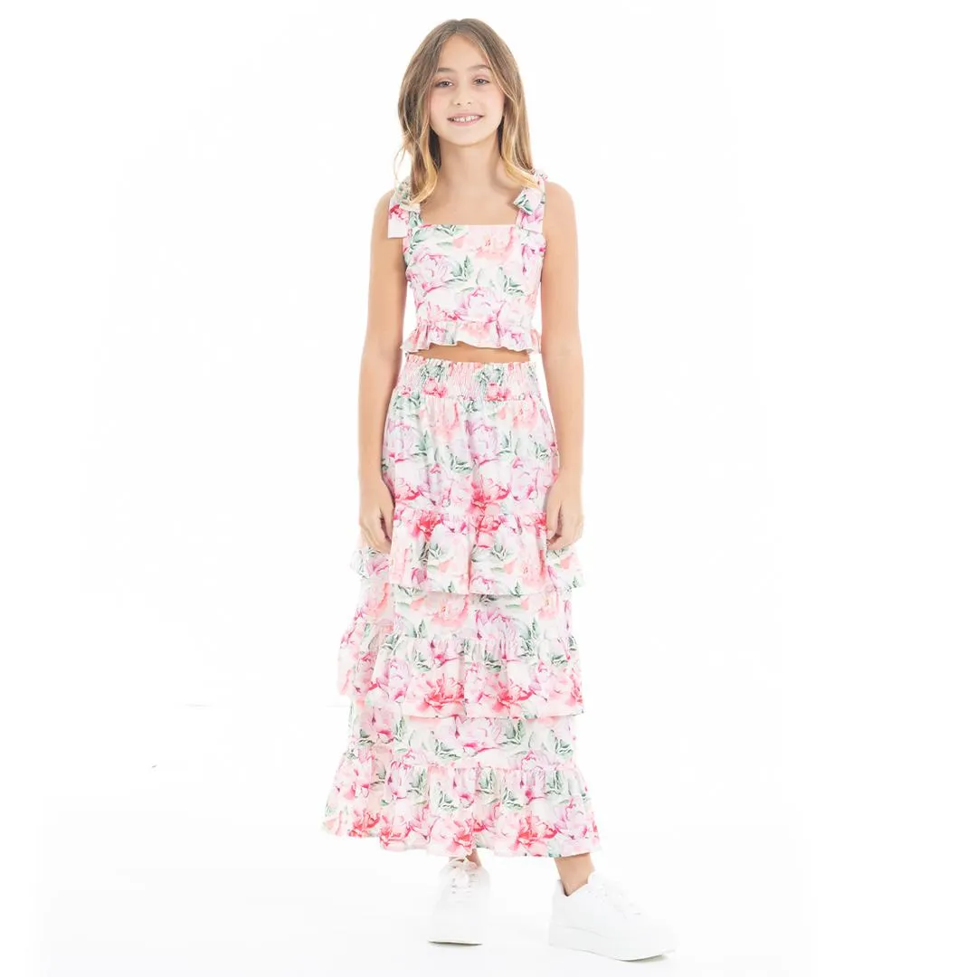 FLORAL SKIRT SET FOR GIRLS