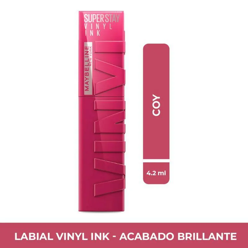 Labial Maybelline Super Stay Vinyl Ink Coy X 4.2 Ml