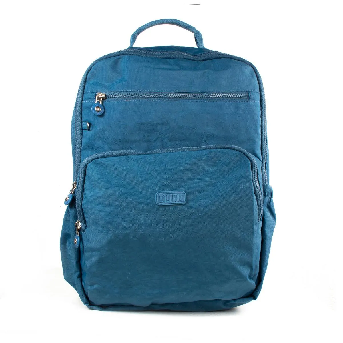 Morral color azul con bolsillo frontal, para dama