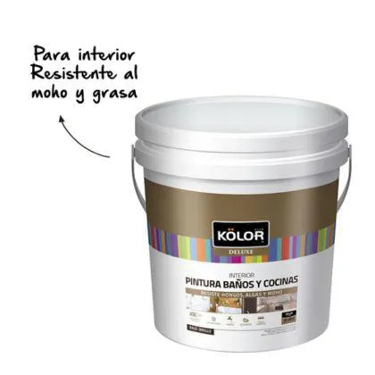 Pintura para Interior Baños Y Cocinas Blanco 1 Galón