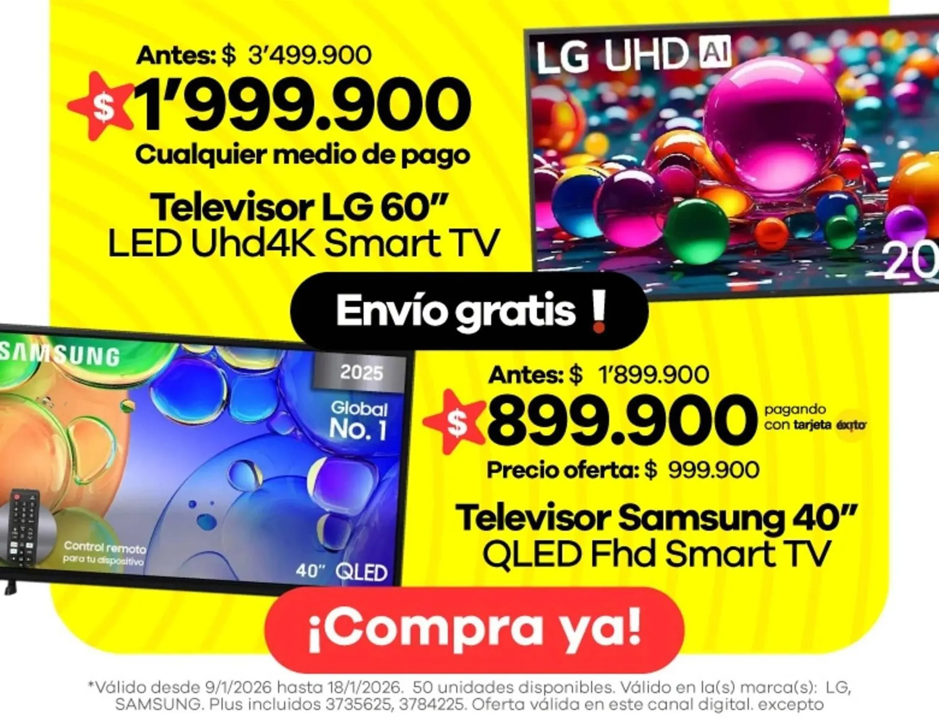 Catalogo de Catálogo Éxito 9 de enero al 18 de enero 2026 - Pag 1