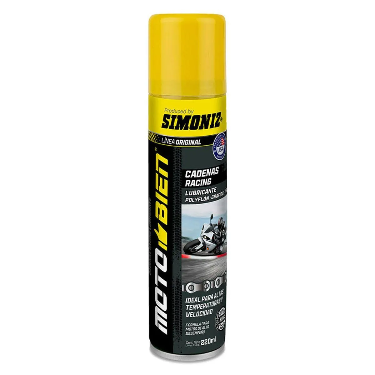 Lubricante cadenas moto 220 ml Simoniz