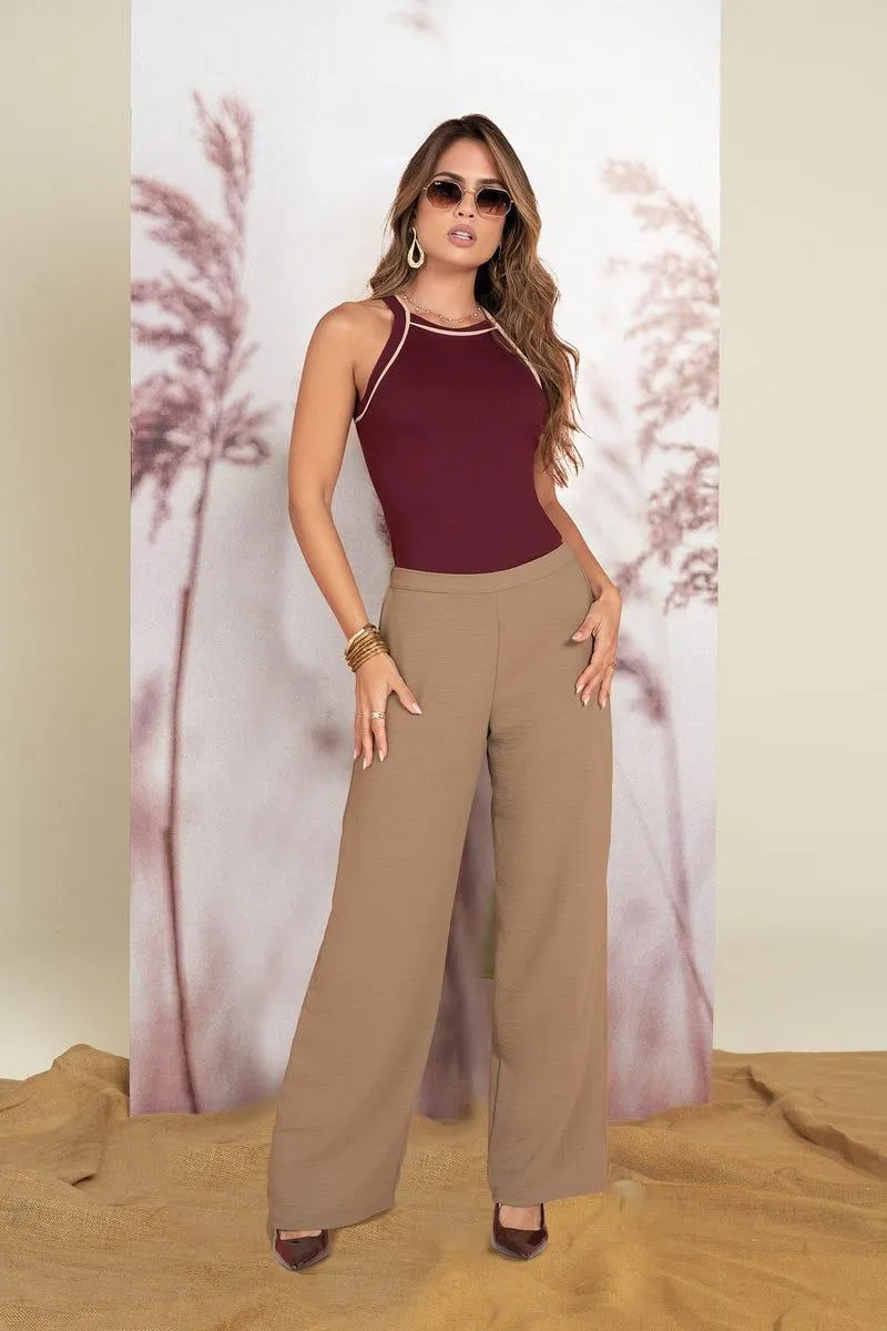 PANTALON BOTA AMPLIA Café