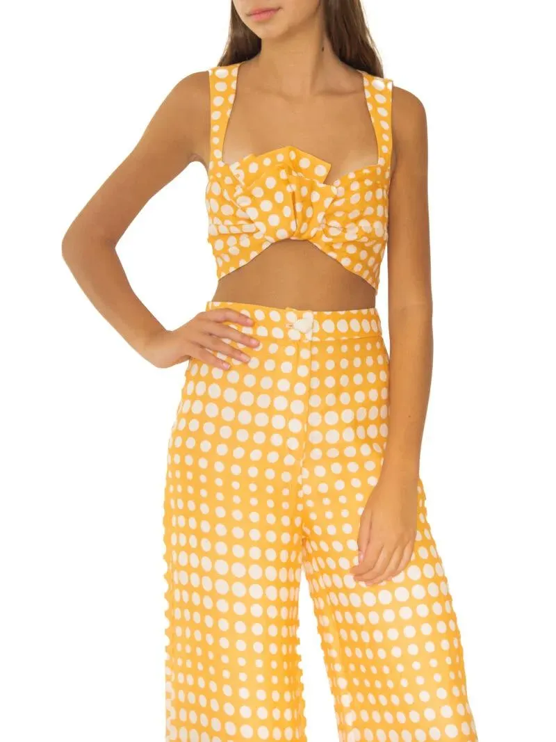 OPORTO TOP YELLOW DOTS
