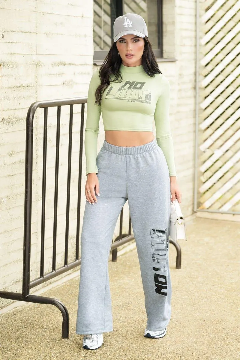 JOGGER BOTA RECTA Gris