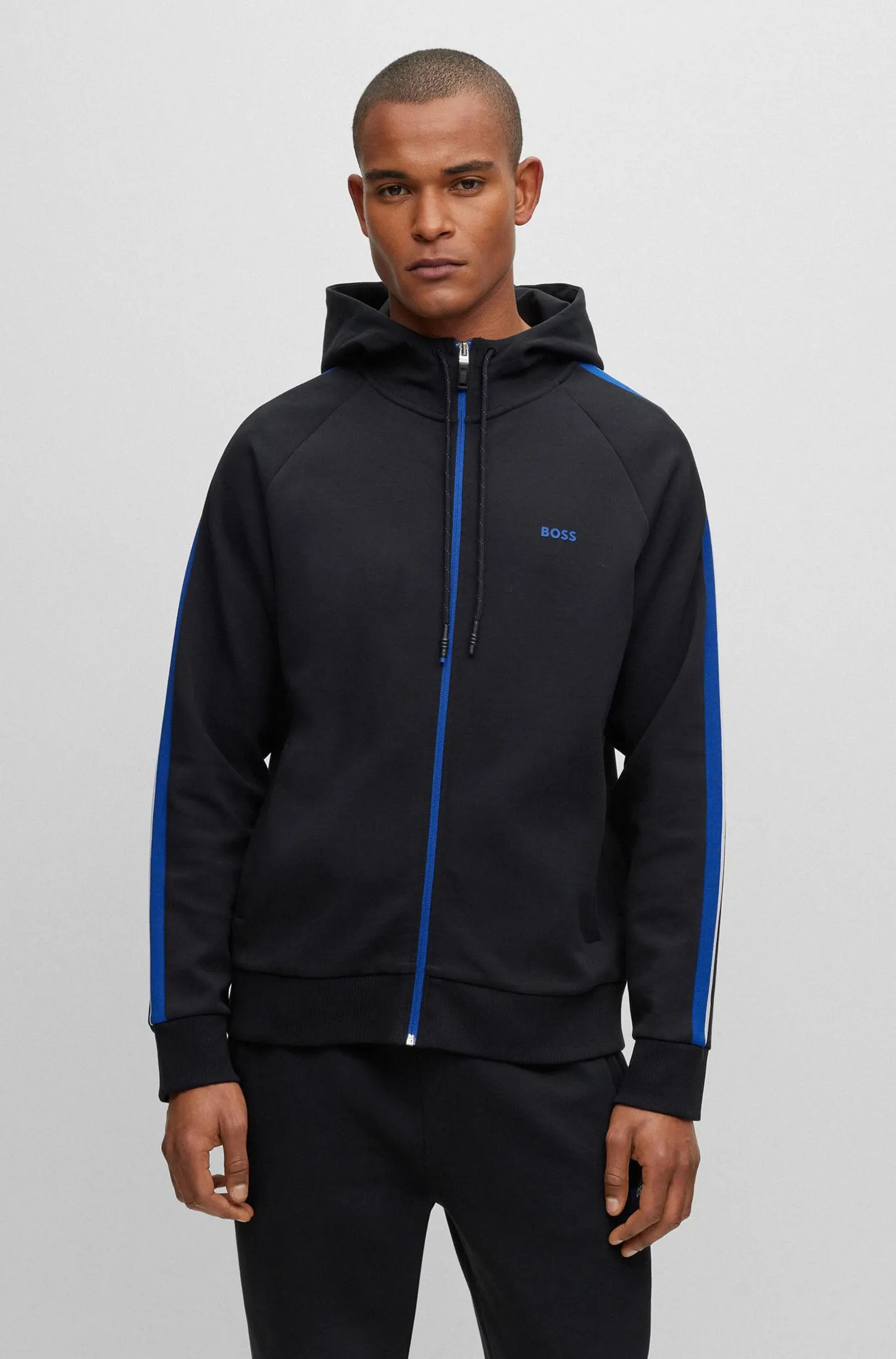 Pants Regular Fit De Mezcla De Algodón Con Cinta De Rayas Hombre