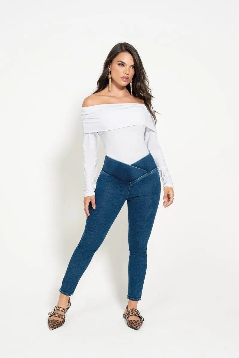 JEGGINGS BOTA TUBO Azul